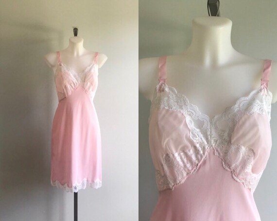 Vintage Pink Slip, Vintage Pink Full Slip, 1960s P
