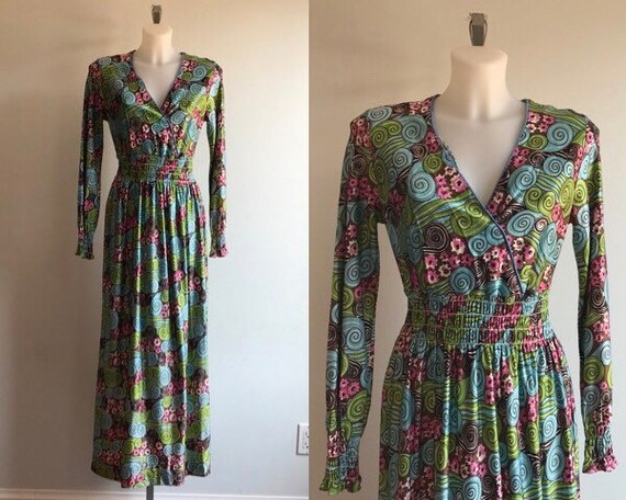 Vintage Dress, Vintage Hostess Dress, Vintage Loun