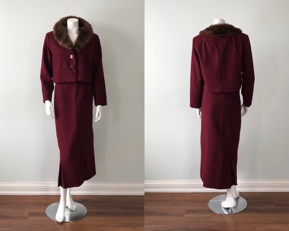 Vintage Skirt Suit, April Cornell, 1980s Skirt Sui
