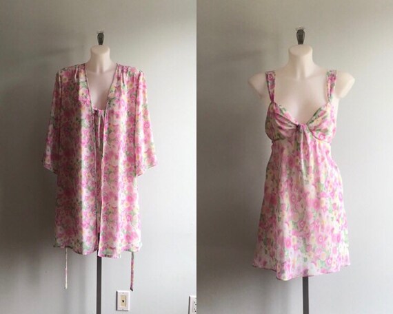 Vintage Peignoir Set, Vintage Peignoir, Oscar de l