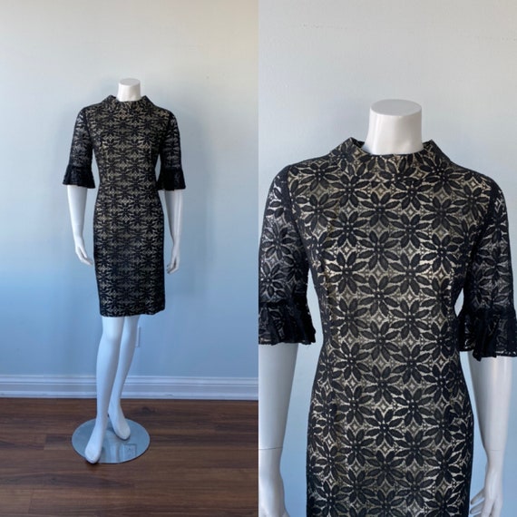 Vintage Black Lace Cocktail Dress, Lawrence Dress