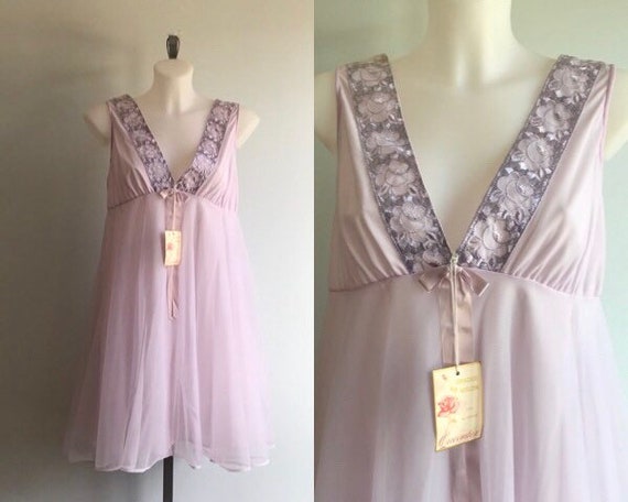 Vintage Chiffon Nightgown, Vintage Nightgowns, Que
