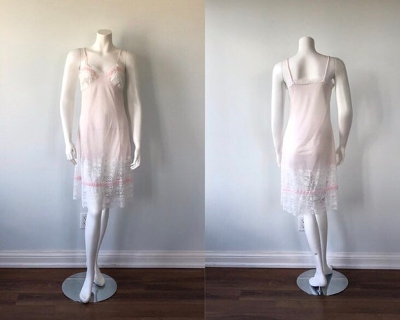 Vintage Pink Full Slip, 1960s Full Slip, Confezion