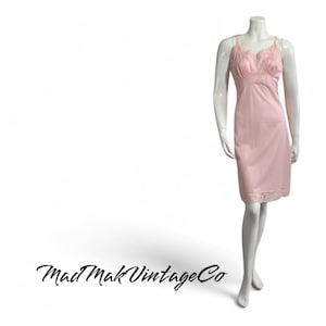 Vintage Pink Full Slip 1960s Queentex