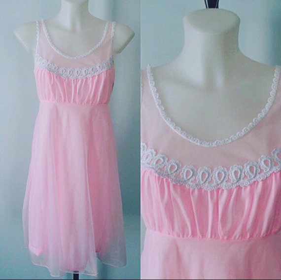 Vintage Nightgown, Vintage Lingerie, 1960s Lov Lee
