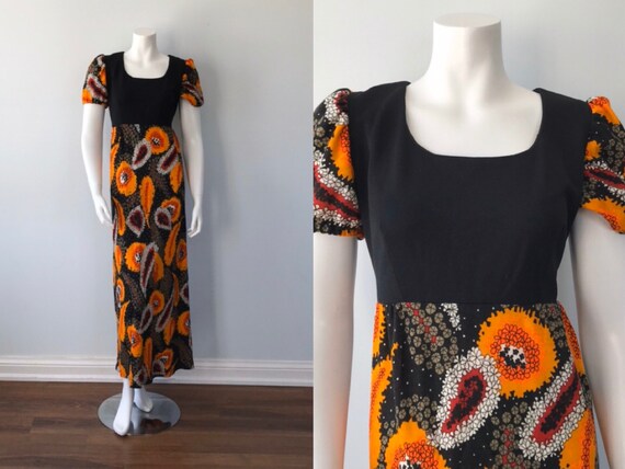 Vintage Maxi Dress, 1960s Maxi Dress, Maxi Dress,