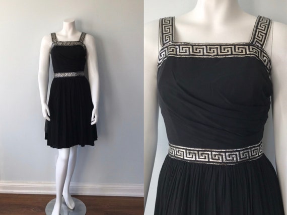 Vintage Black Dress, 1960s Black Dress, Vintage Co