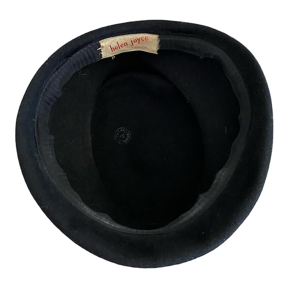 Vintage Black Hat 1920s Helen Joyce Original Blac… - image 8