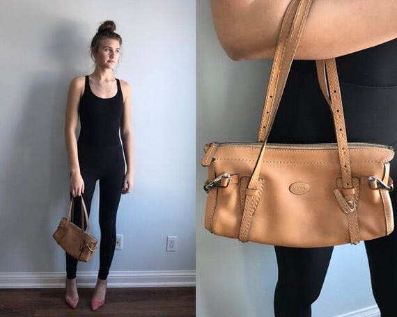 Vintage TOD'S Tan Leather Handbag, T0D'S, Leather