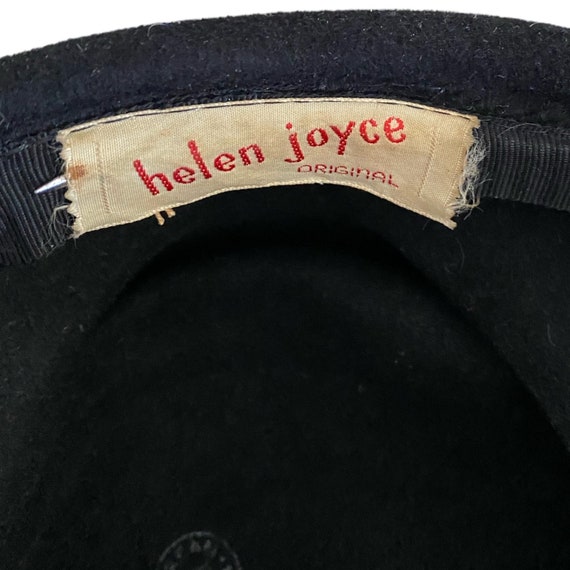 Vintage Black Hat 1920s Helen Joyce Original Blac… - image 9