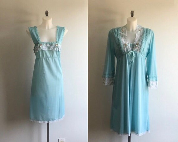 Vintage Peignoir Set, Vintage Peignoir, Hermanas,