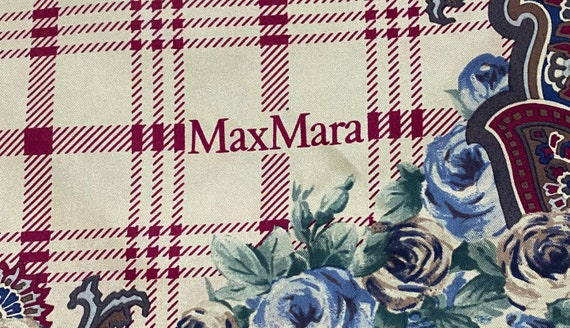 Vintage Silk Scarf 1990s Max Mara - image 6