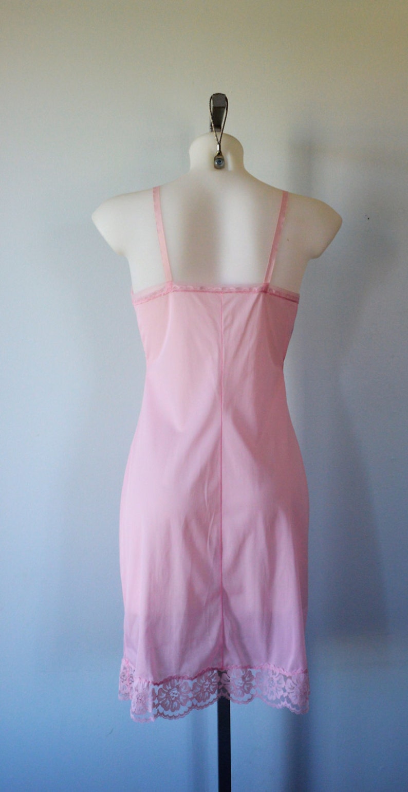 Vintage Pink Slip Vintage Pink Full Slip 1960s Pink Slip St Etsy
