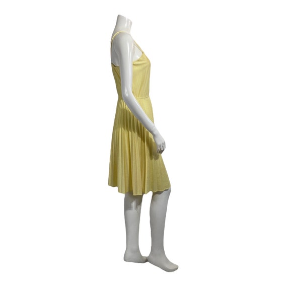 Vintage Yellow Pleated Dress 1960s Pussy Cat Carl… - image 6