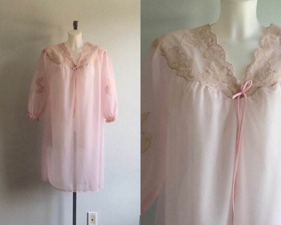 Vintage Nightgown, Vintage Pink Nightgown, 1960s N