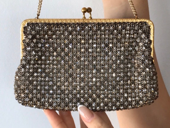 Vintage Crystal Clutch, 1940s Clutch, Vintage Even