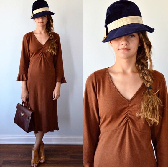 Vintage Cotton Dress, Vintage Dress, Cinnamon Dres