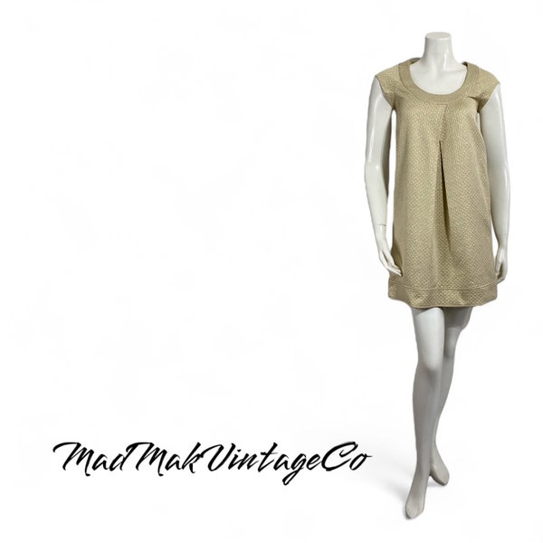 Vintage Cream And Gold Party Dress 1990s Diane Von Furstenberg