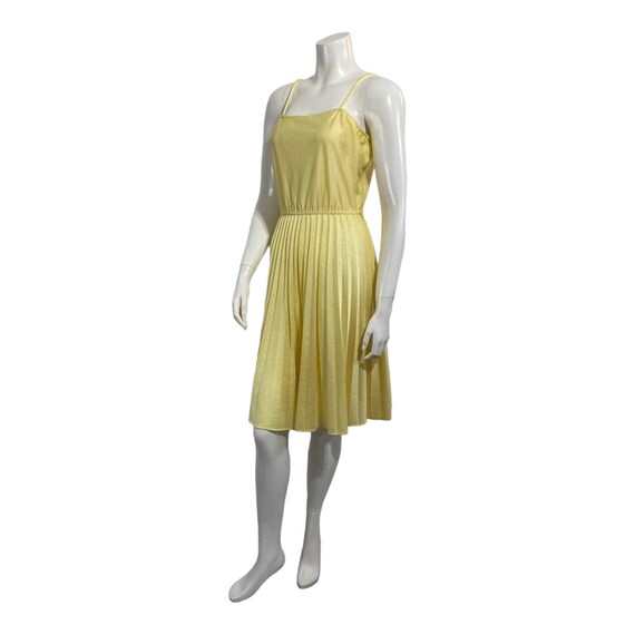 Vintage Yellow Pleated Dress 1960s Pussy Cat Carl… - image 7