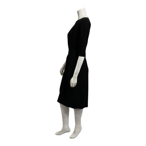 Vintage Black Cocktail Dress 1950s Ceil Chapman - image 5