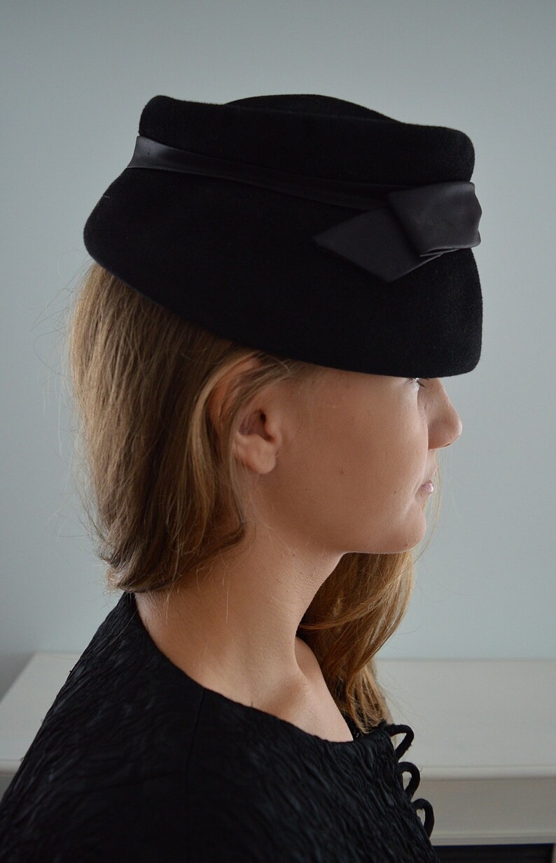 Ladies Hat Felt Hat 1920s Hat Black Felt Hat Hats 1920s Black Hats Vintage Black Hat Vintage Hat Helen Joyce Original