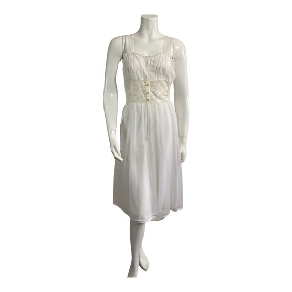XXS 1950s Pink Chiffon Nightgown