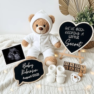 Pregnancy Announcement | Editable Baby Reveal Template | Gender Neutral | Instant Download | Digital  Social Media Announcement Template