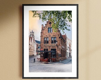 Bruges Wall Art Print, Belgium Travel Photography, European Cityscape Poster, Neutral Home Decor, Aesthetic Posters