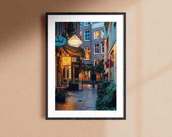 Amsterdam Street Photography print, Warm tones wall art, Minimal Travel poster, Aesthetic Home Decor, original City Print