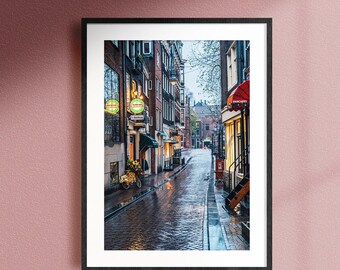 Amsterdam Photo Print, Home Decor wall art, Moody Cityscape, Travel poster, High quality real photograph