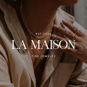 Maison Semi-Custom Logo Design | Elegant Classic Premade Logo | Luxury Brand Design