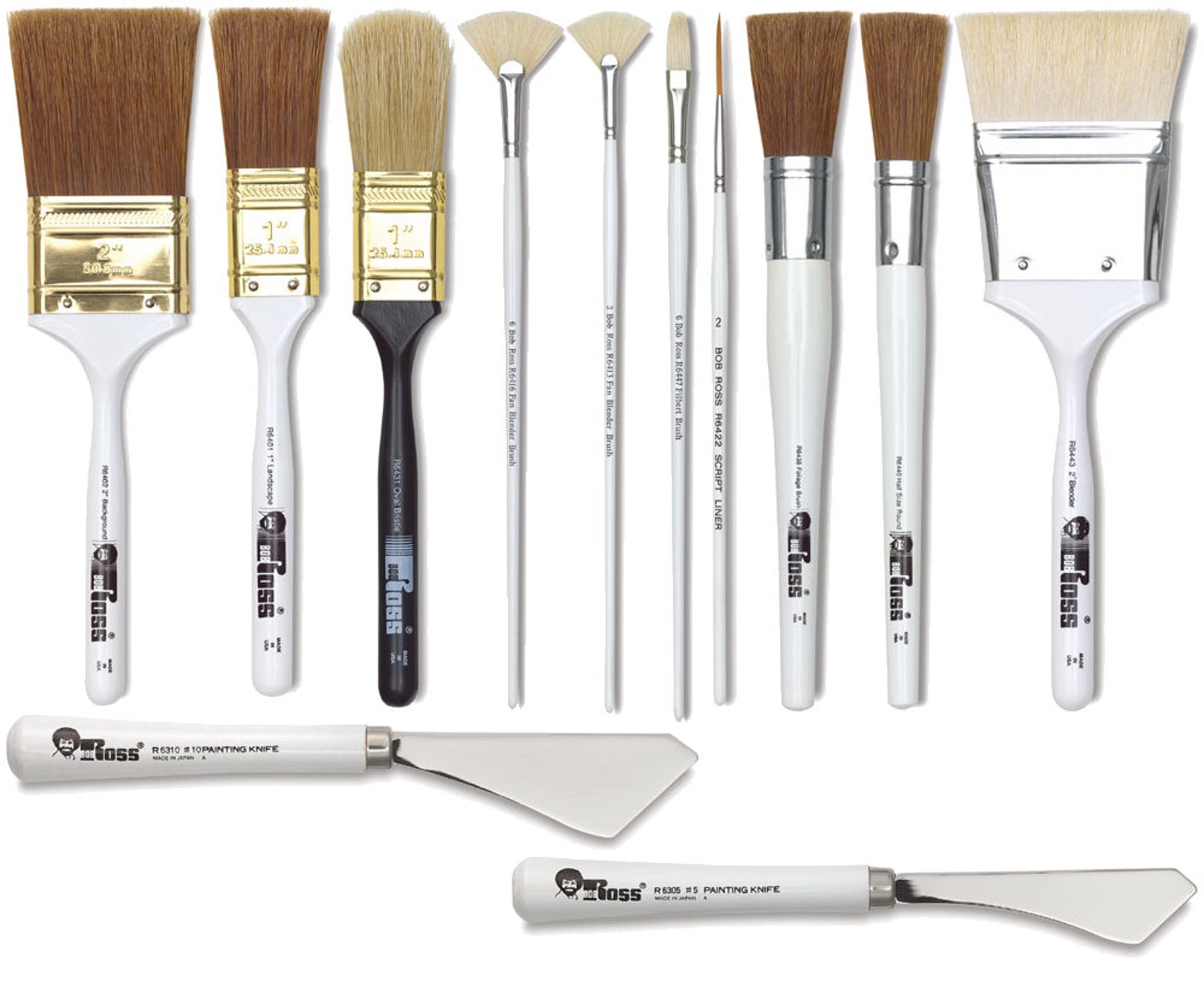 Bob Ross 12 Piece Landscape Brush Set Brand New Etsy
