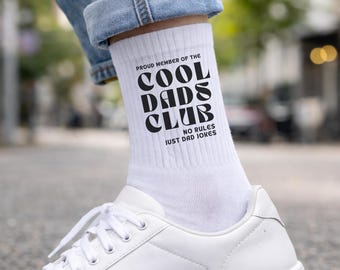 Cool Dads Club socks as a cool gift for dad, cool socks for dad's birthday, best dad socks, best dad gift, Father's Day gift idea