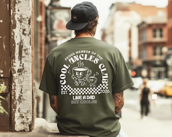 Cool Uncles Club Shirt, personalized gift for an expectant uncle, gift to ask a godfather, "Will you be my godfather?", brother gift