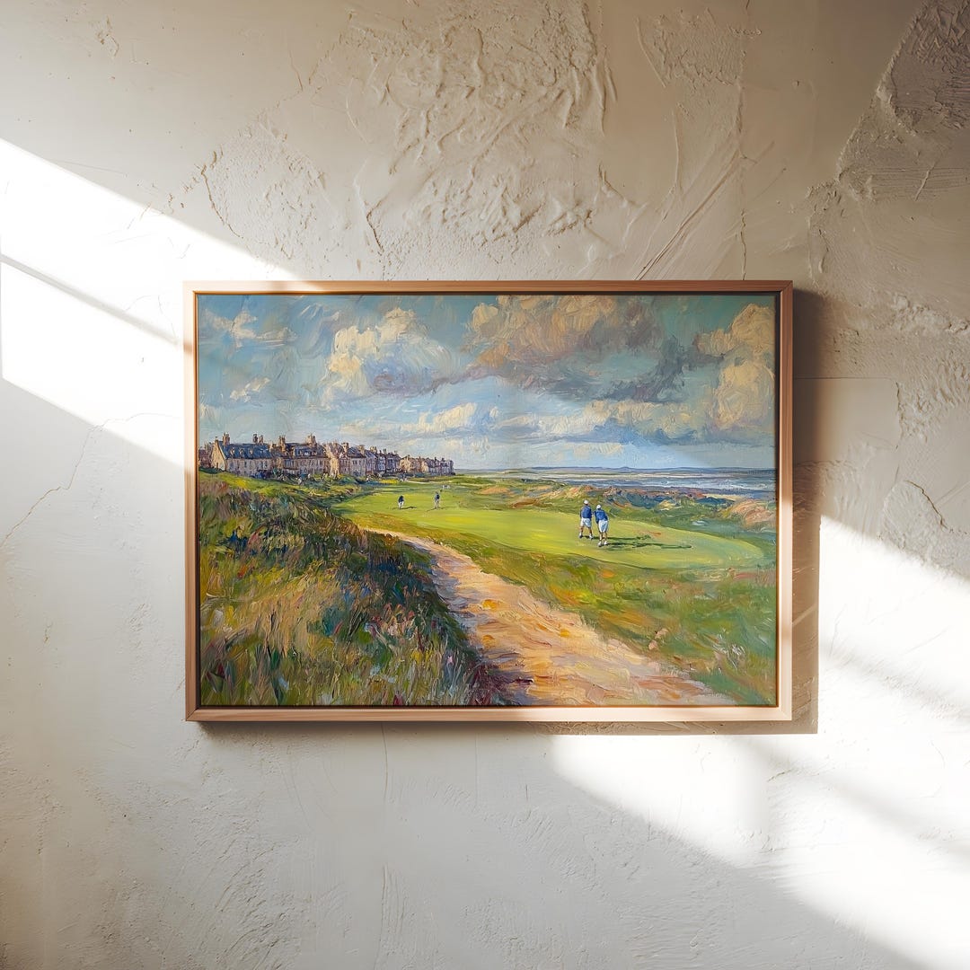 St Andrews Golf Painting Old Course Scotland Art - Historic Links Golf ...
