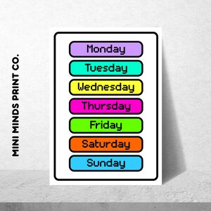 Monday, Tuesday, Wednesday, Thursday, Friday, Saturday, Sunday