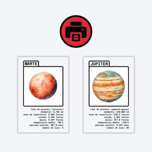 IMPRIMÍVEL | CARTAZ DE MARTE | CARTAZ DE JÚPITER