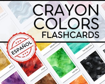 Flashcards de Colores para Imprimir PDF | Tarjetas de Vocabulario en Español para Niños | Aprender los Colores | Preescolar e Infantil