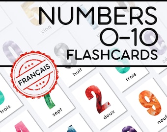 Flashcards Chiffres 0 à 10 PDF à Imprimer | Cartes pour Apprendre à Compter en Français | Ressource Pédagogique Maternelle et Préscolaire
