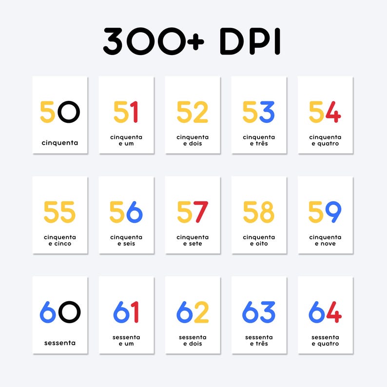 300+ DPI | cinquenta, cinquenta e um, cinquenta e dois, cinquenta e três, cinquenta e quatro, cinquenta e cinco, cinquenta e seis, cinquenta e sete, cinquenta e oito, cinquenta e nove, sessenta, sessenta e um, sessenta e dois, sessenta e três, sessenta e quatro