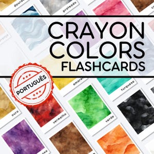 Flashcards de Cores para Imprimir PDF | Cartões de Vocabulário em Português para Crianças | Aprender as Cores | Recurso Educativo Escolar