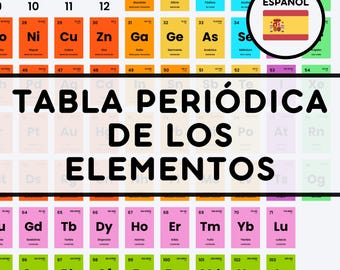 PÓSTER de la TABLA PERIÓDICA | Tabla periódica de los elementos | Gráfico de química | Visuales científicos | Decoración química