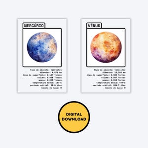 CARTAZ DE MERCÚRIO | CARTAZ DE VÉNUS | DIGITAL DOWNLOAD