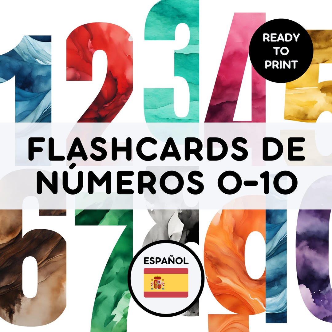 NÚMEROS 0-10 FLASHCARDS | Educational Printable Cards | Montessori Pre ...