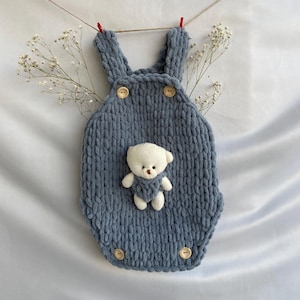 Vêtements pour bébés faits main, barboteuse tricotée pour bébé, salopette en tricot pour bébé, cadeau baby shower, cadeau fête des enfants, barboteuse bébé, vêtements bébé, tricot bébé