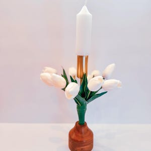Whimsical Tulip Candlestick Holder