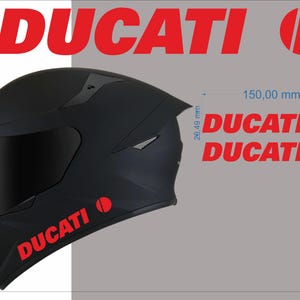Ducati helmet decals set. 4pcs Stickers. All colors.