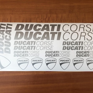 10x Ducati decals, stickers set. 10pcs Stickers. All colors.