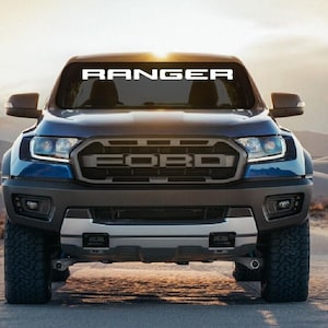 Ford Ranger windshield decal, sticker. Adhesive vinyl decal/sticker. All colors available.