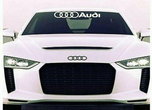 Audi Rings windshield decal, banner . Adhesive vinyl decal/sticker. All colors available.